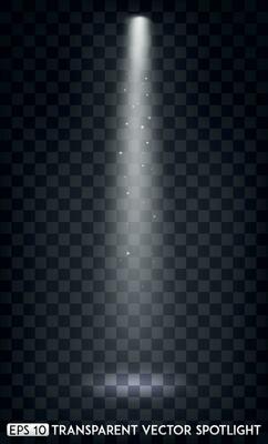 White Vector Spot Lights. Spotlights Effect For Party, Scene, Stage, Gallery or Holiday Design