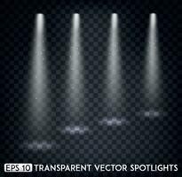 White Vector Spot Lights. Spotlights Effect For Party, Scene, Stage, Gallery or Holiday Design