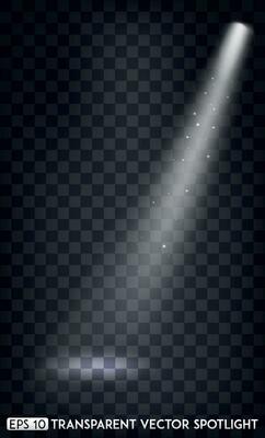 White Vector Spot Lights. Spotlights Effect For Party, Scene, Stage, Gallery or Holiday Design