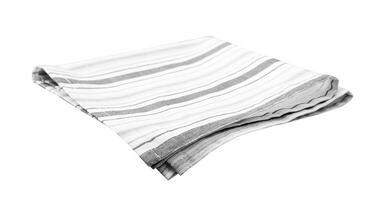 Linen napkin front view isolated on white photo