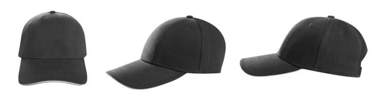 Baseball cap mockup isolated on white. Set photo