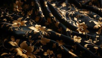 black and gold luxury cloth. Ai Generated photo