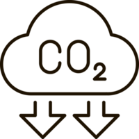 carbono emissões redução linha ícone símbolo ilustração png