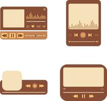 UI Music Player With Modern Concept. Vector Illustration Set.