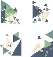 Triangle Corner Shape For Template Background. Vector Illustration Set.