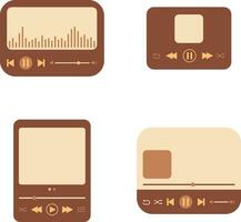 UI Music Player With Modern Concept. Vector Illustration Set.