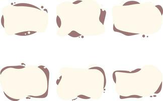 Blob Text Box With Simple Design. Vector Illustration Set.