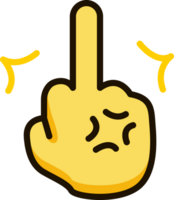 midden- vinger icoon emoji png