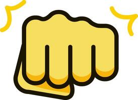 fisted hand icon emoji vector