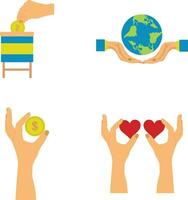 International Day of Charity In Simple Design. Vector Illustration Set.