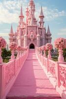 pink magic prinsess castle photo
