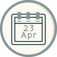 April 23 Vector Icon