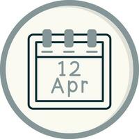 April 12 Vector Icon