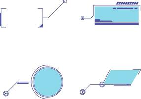 hud gritar título con geométrico forma. aislado en blanco antecedentes. vector ilustración colocar.