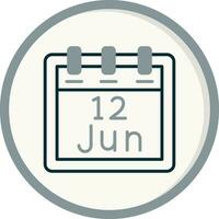 June 12 Vector Icon