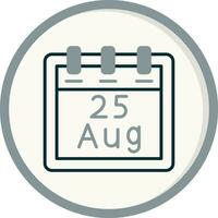 August 25 Vector Icon