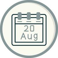 August 20 Vector Icon
