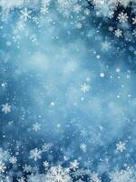 a blue background with blue snowflakes on black background photo