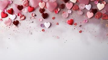 Valentine's day holiday background large copyspace area with copy space for text photo