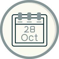 October 28 Vector Icon