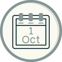 October 1 Vector Icon