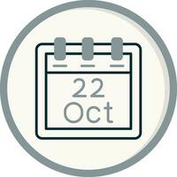 October 22 Vector Icon