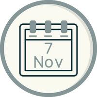 November 7 Vector Icon
