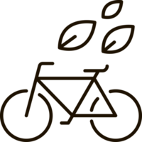 Öko Fahrrad Linie Symbol Illustration png