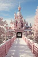 pink magic prinsess castle photo