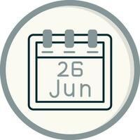 June 26 Vector Icon