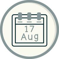 August 17 Vector Icon