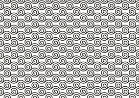 Vector Japanese Vintage Seamless Water Stream Pattern On A White Background. Horizontally And Vertically Repeatable.