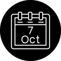 October 7 Vector Icon