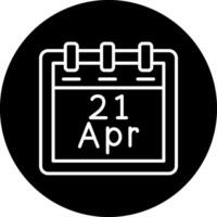 April  21 Vector Icon