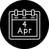 April 4 Vector Icon