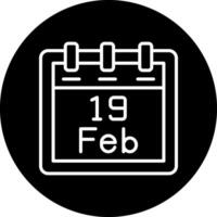 February 19 Vector Icon