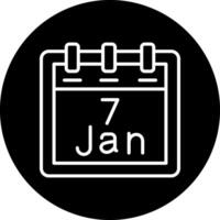 January 7 Vector Icon