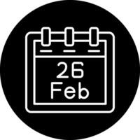 February 26 Vector Icon