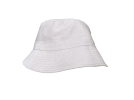 White bucket hat isolated PNG transparent