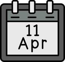 April 11 Vector Icon