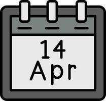 April 14 Vector Icon