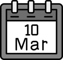 March 10 Vector Icon