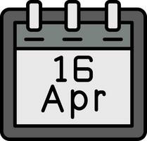 April 16 Vector Icon