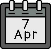 abril 7 7 vector icono
