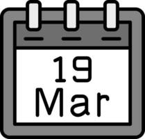 March 19 Vector Icon