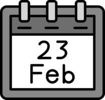 febrero 23 vector icono