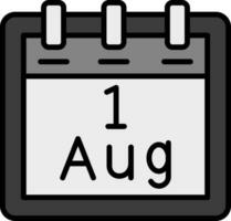 August 1 Vector Icon