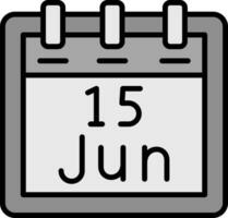 junio 15 vector icono