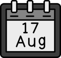 August 17 Vector Icon