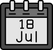 July 18 Vector Icon